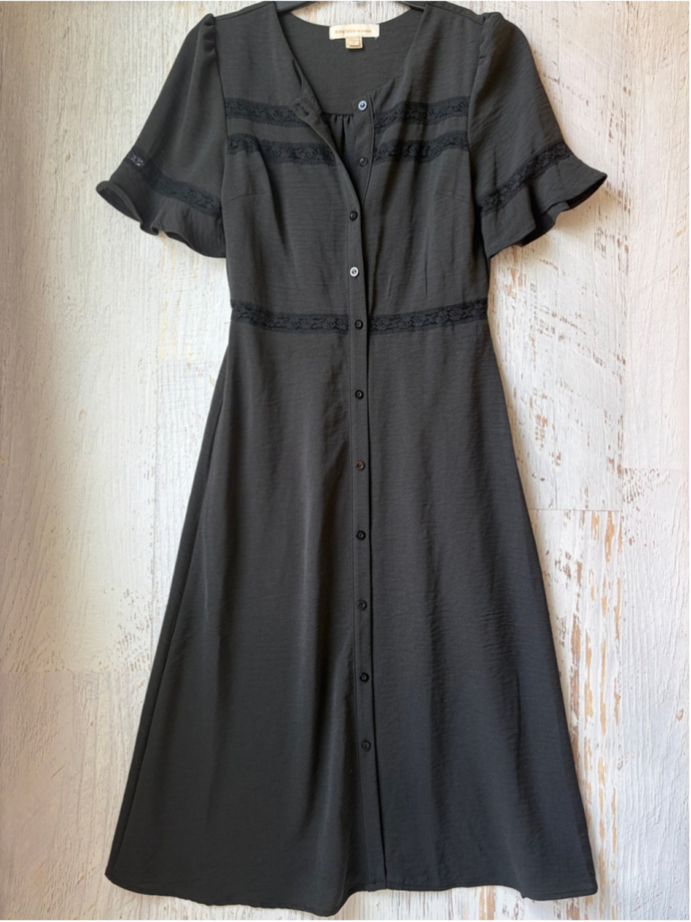 Women's Monteau Black Midi Dress Size M